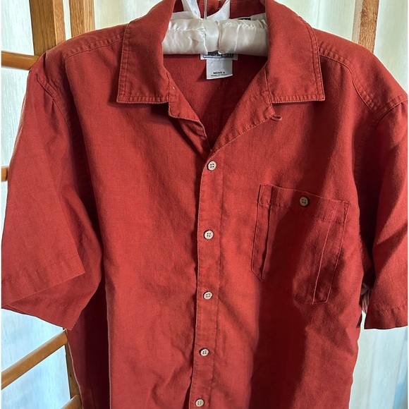 REI Short Sleeve Button Down Shirt Front Pocket Hemp Size Small Men’s - Picture 1 of 5